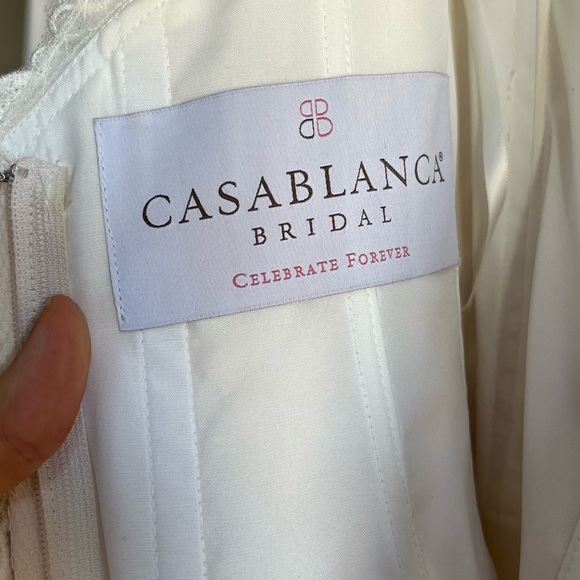 CASABLANCA bridal gown, champagne color, size 10, worn once, in great condition - Picture 7 of 10